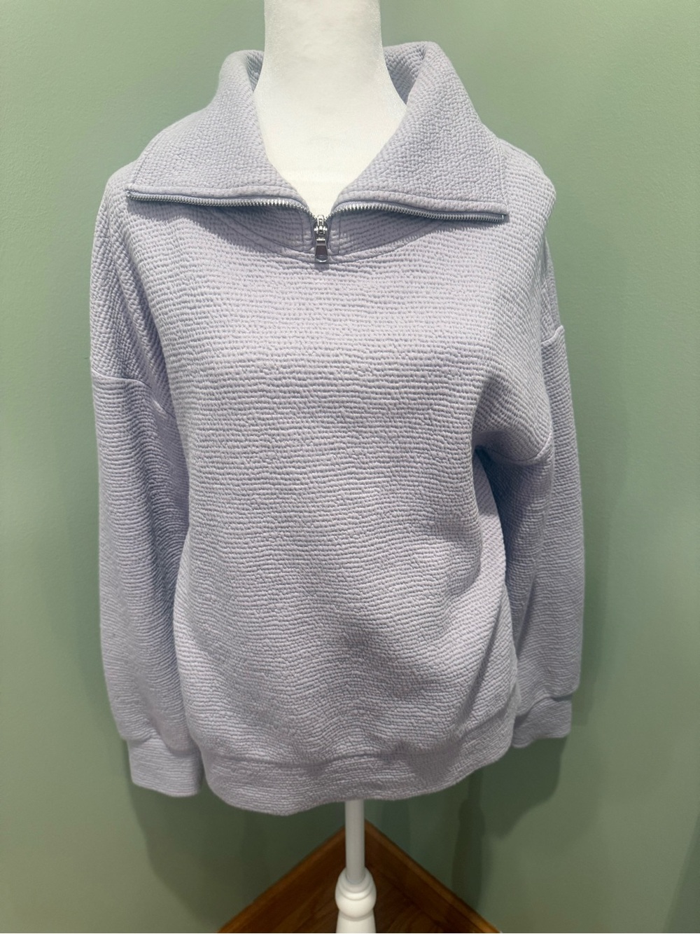 CALIA by Carrie Underwood Lavender Half-Zip Cowl Sweater